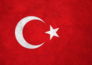 Flag of Turkey on Wall