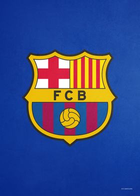 Crest Blue Poster By Barca Displate 