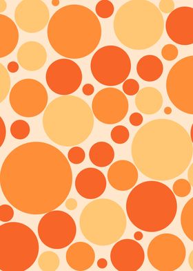 Bubbly Mod Dots in Orange