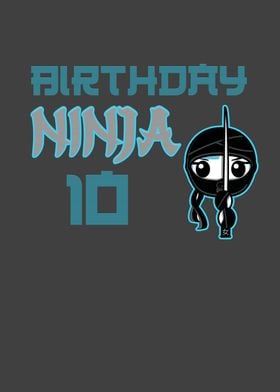 Birthday Ninja Kids 10th