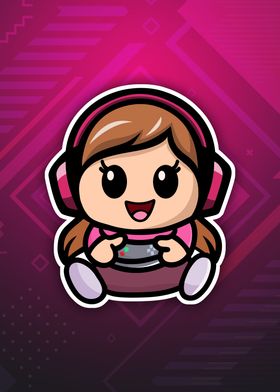 Kawaii Chibi Gamer Girl