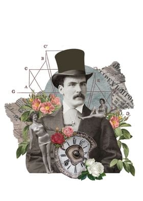 Floral Clock Man