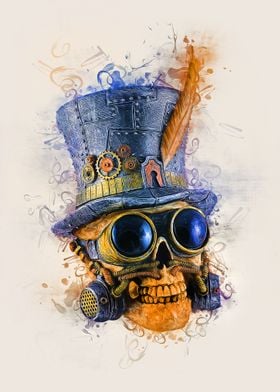 Steampunk Skull Art