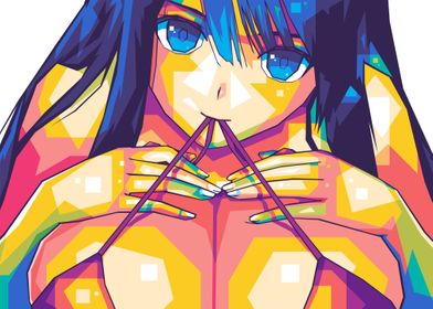 Anime Sexy Girl Popart