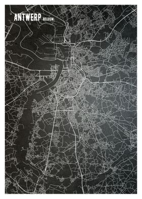 Antwerp Map Belgium