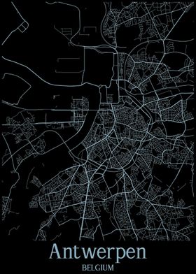 Antwerpen Map Belgium