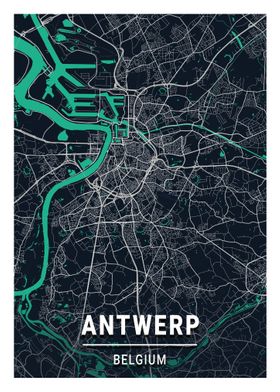 Antwerp Map Belgium