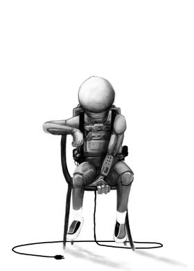 Astronaut on a chair