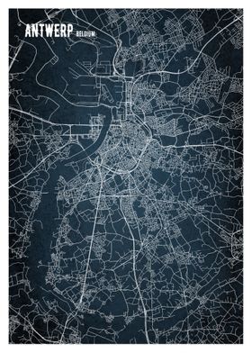 Antwerp Map Belgium