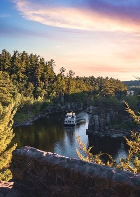 Riverboat at Sunset