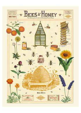 Yellow Bees Poster