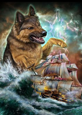 German Shepherd Kraken