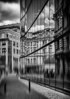 Reflection, modern, B&W