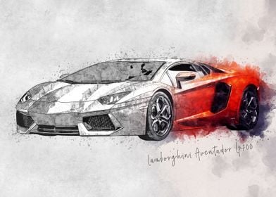 Lamborghini Aventador ' Poster by Jerhus | Displate