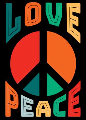 Love Peace Retro 60s