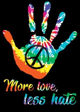 Handprint Hippie More Love