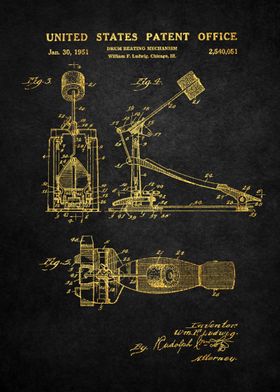 20 Bass Drum Pedal Patent