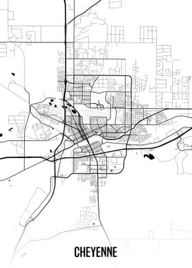 Cheyenne white map