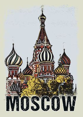 Moscow Vintage Poster