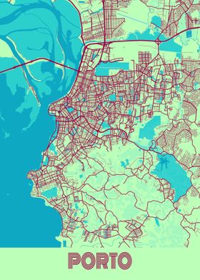 Porto City Map Portugal 