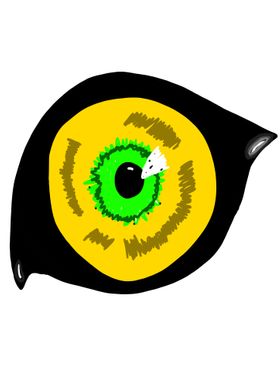 black yellow cartoon eye
