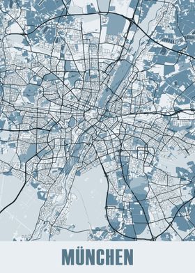 Munich City Map Germany