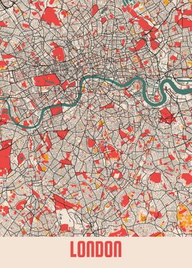 London Map England UK