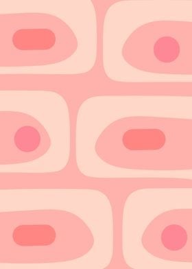 Pink Mid Mod Abstract