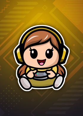 Kawaii Chibi Gamer Girl