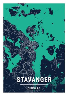 Stavanger Map Norway 