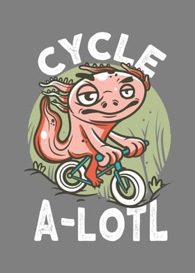 Cycle alotl Funny Axolotl