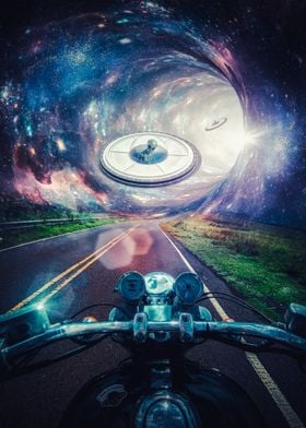 Alien Encounter on road