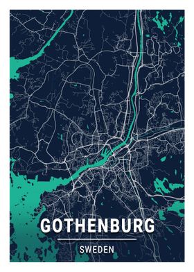 Gothenburg Map Sweden