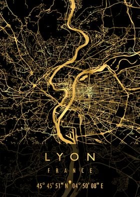 LYON MAP FRANCE