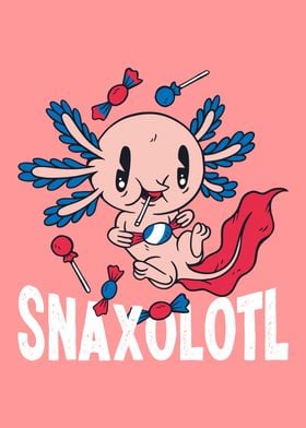 Axolotl Snaxolotl Kawaii