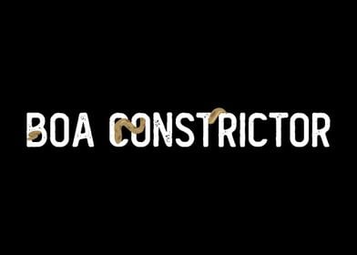 Boa Constrictor Lettering