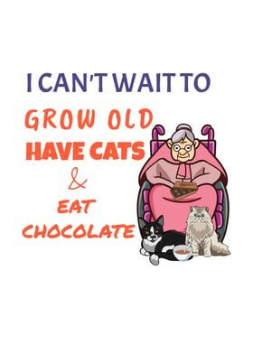 Old Woman Cats Chocolate