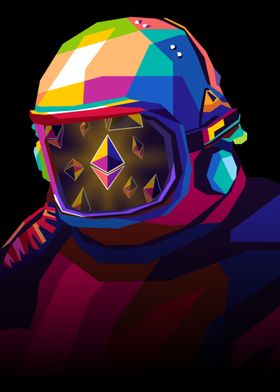 astronaut ETHpop art