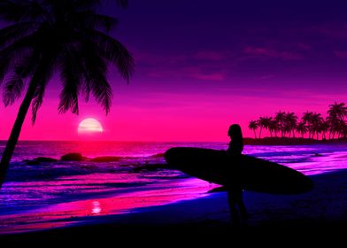 Surfing Lover Synthwave