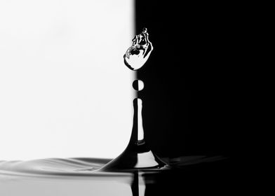 Black and White Water Drop