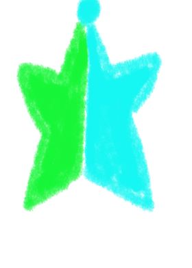 blue green star abstract
