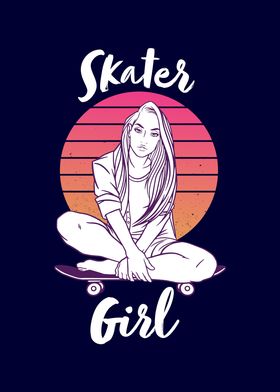 Skater Girl Skateboarding