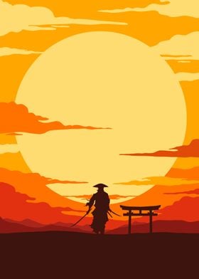 Samurai japan art