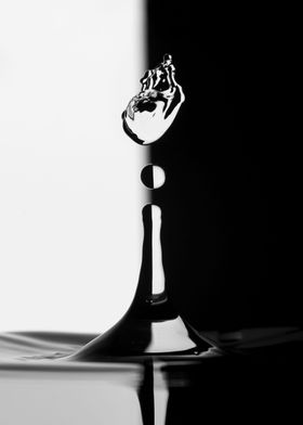 Black and White Water Drop