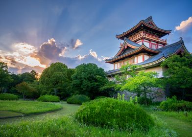 Sunset at Momoyama Castle