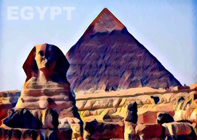 Painting Egypt Pyramid
