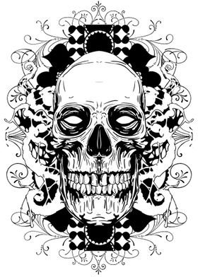 skull pop art