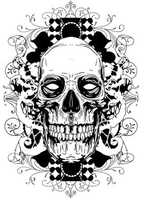 skull pop art