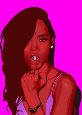 Rihanna illustrator vector