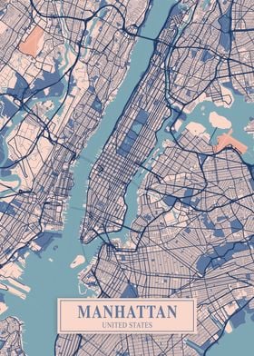 Manhattan Breezy Map